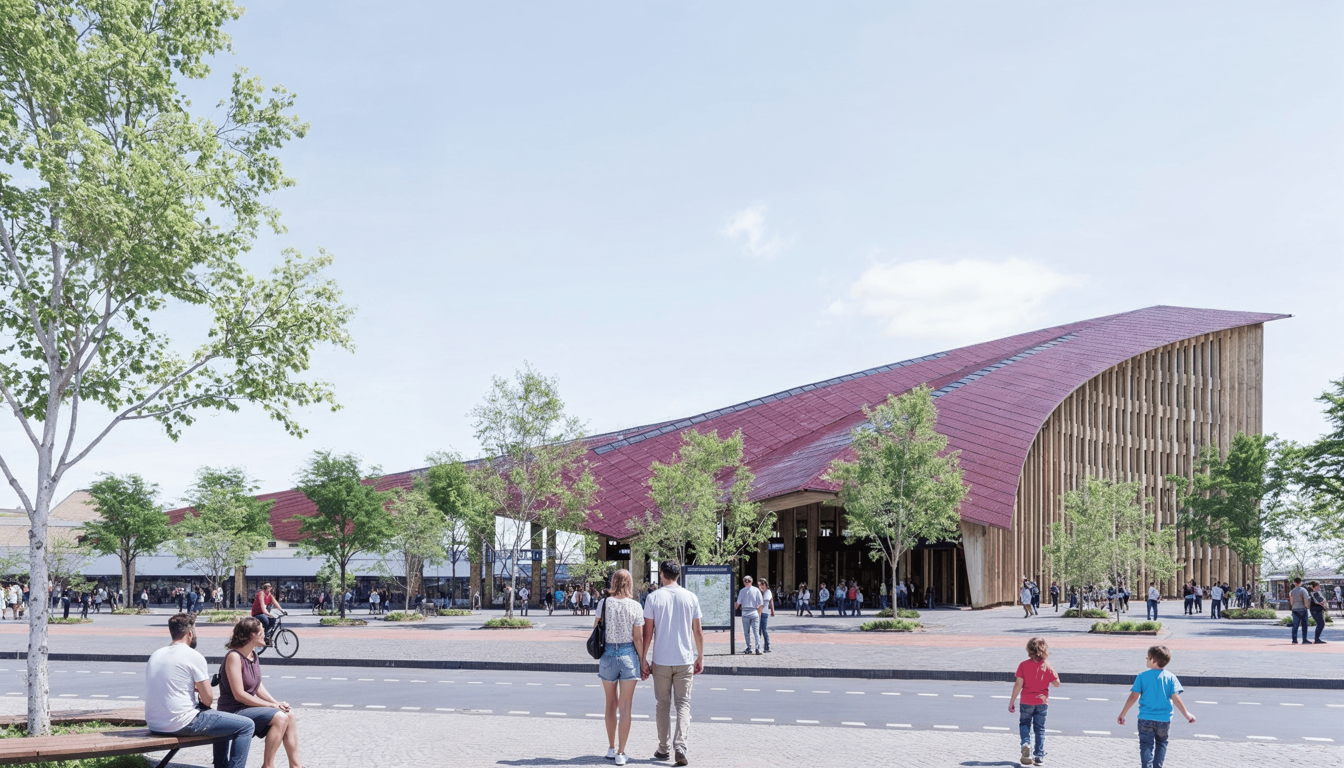 Perspective de la Halle des Mobilités