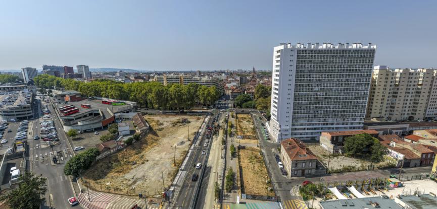 Image aérienne de l'avenue de Lyon à Toulouse