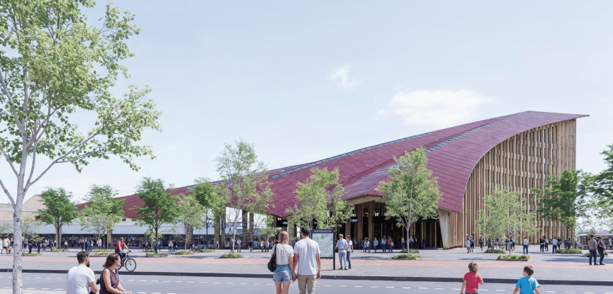 Perspective de la Halle des Mobilités